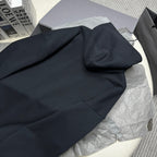 Black Cotton Logo Print Pullover - Men's
