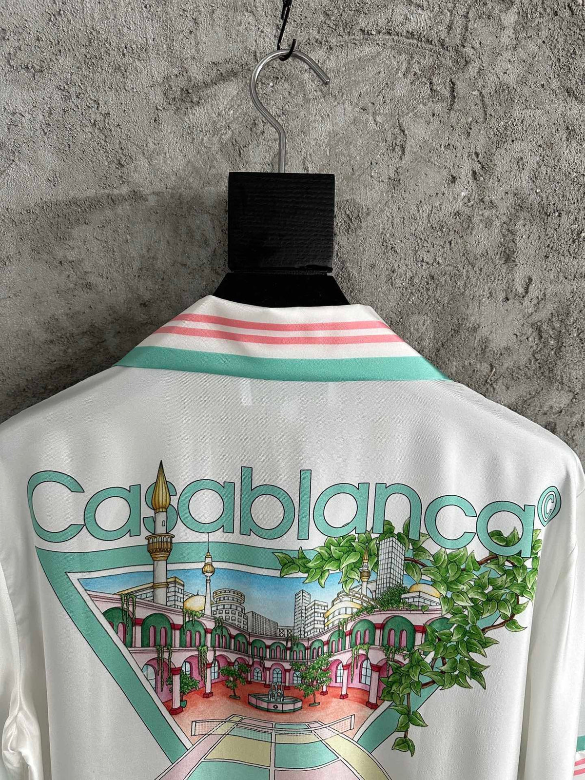 Pastel Trim Silk Shirt - Men's