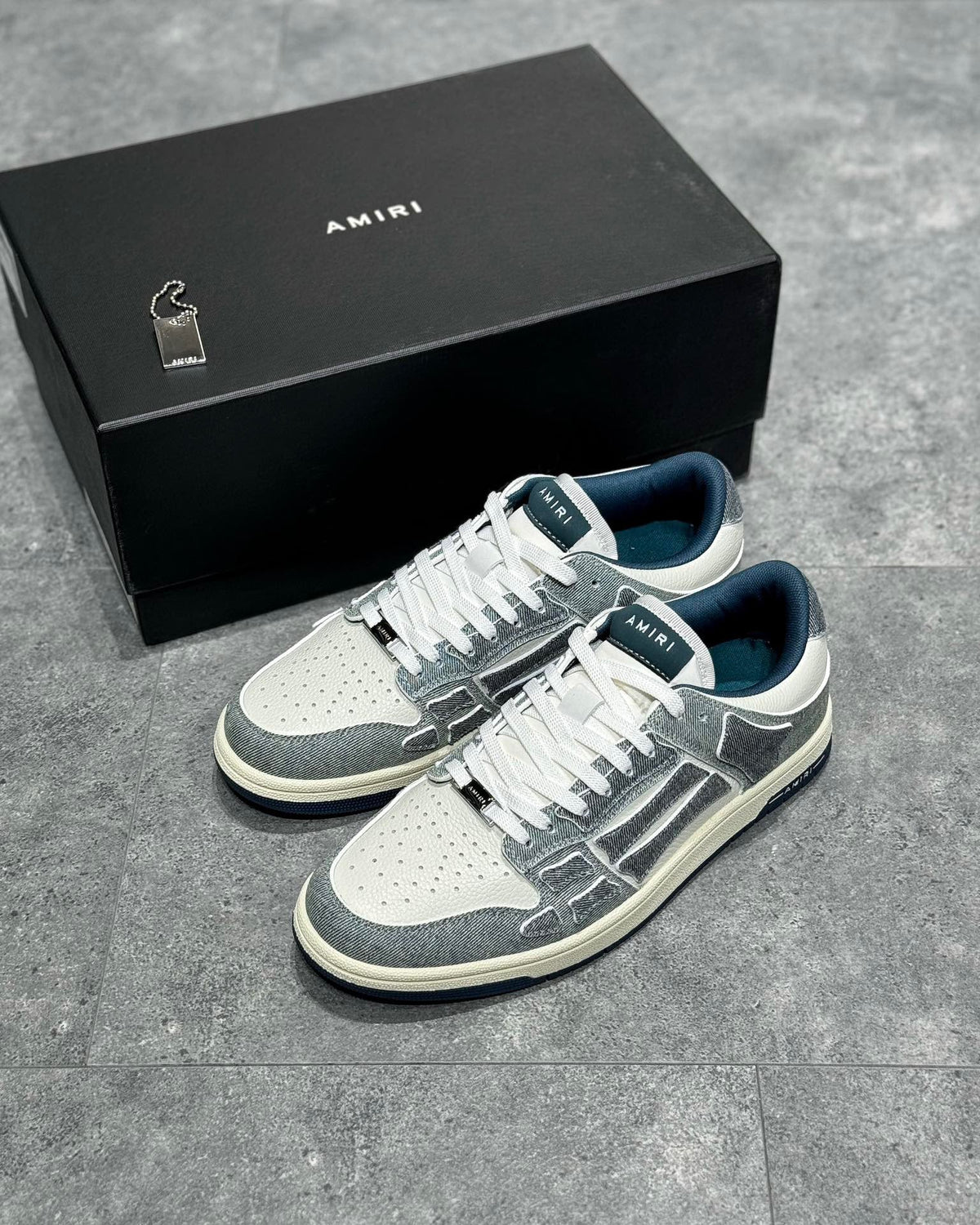 White and Grey Sneakers