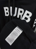 Black Cotton Text Print Pullover - Men's