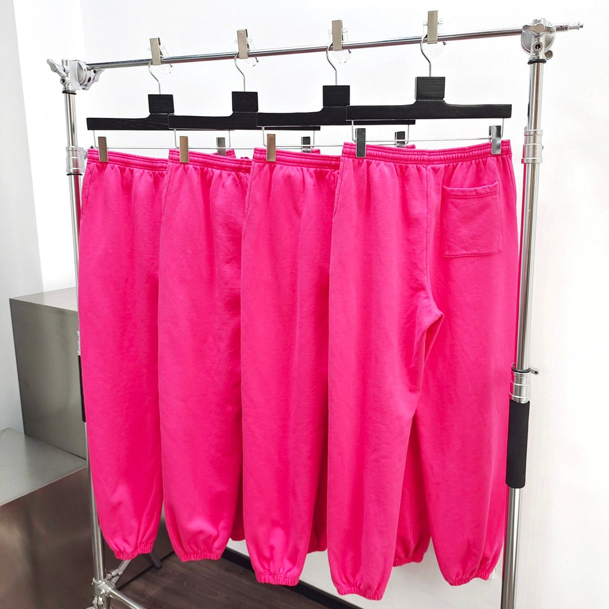 Pink Cotton Graphic Joggers - Men's