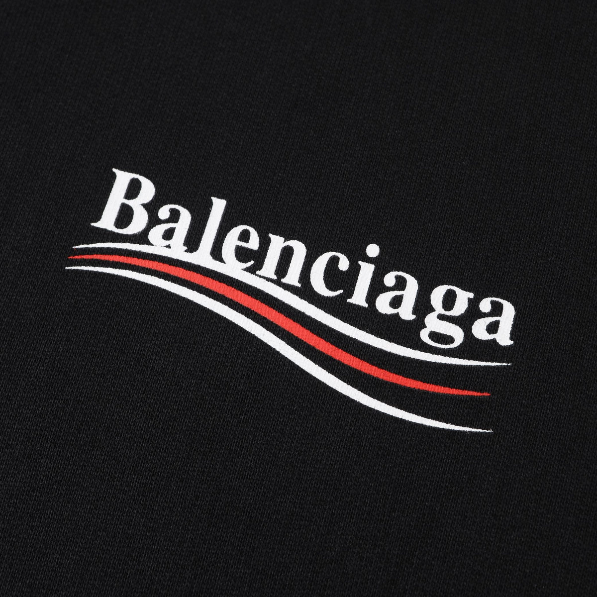 Black Cotton Chest Logo Pullover - Men's