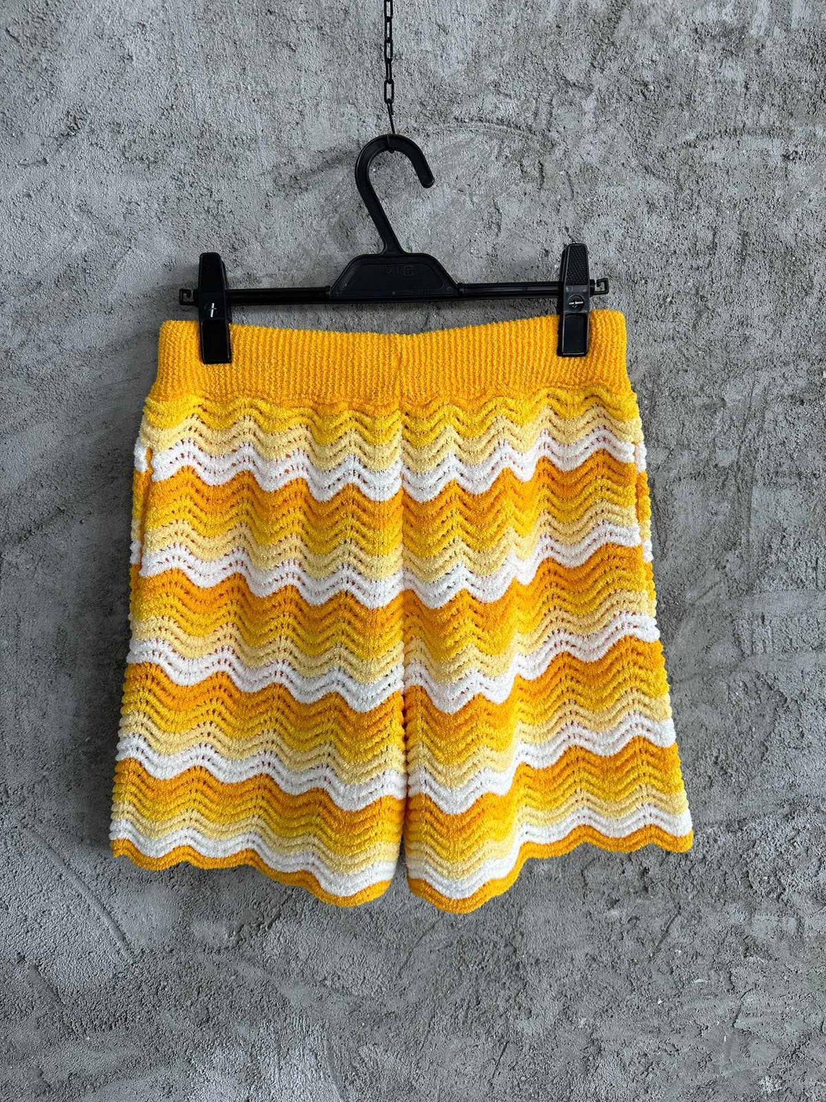 Yellow Knit Chevron Drawstring - Men's