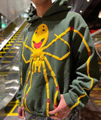 Green Cotton Graphic Pullover - Men's