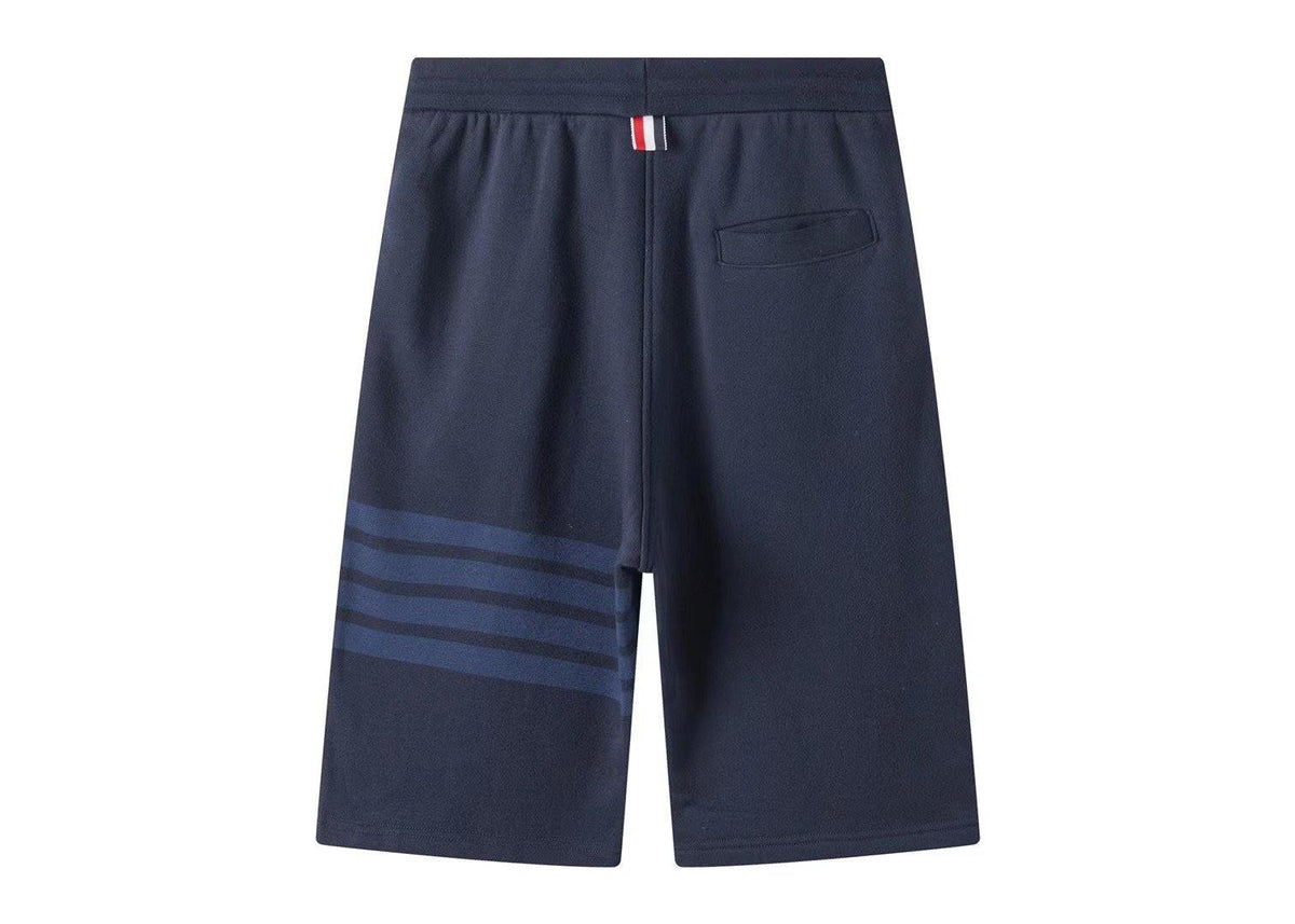 Grey Jersey Bar Stripe Drawstring - Men's