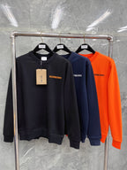 Black Cotton Tonal Crewneck - Men's