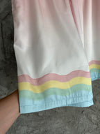 Pastel Wave Hem Silk Shorts - Men's