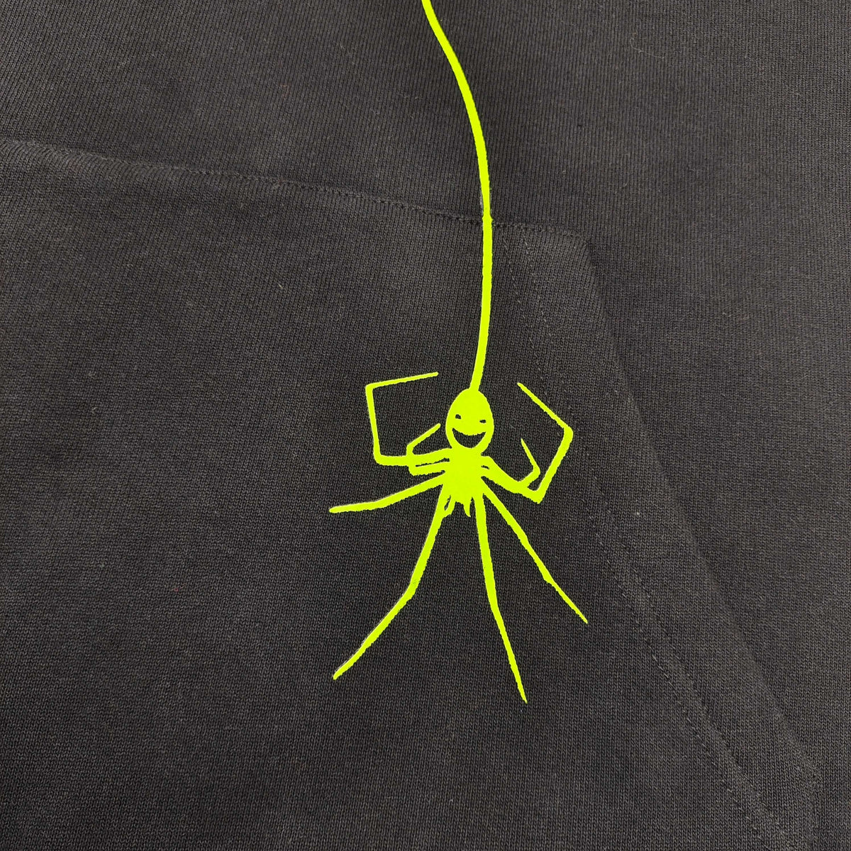 Black Cotton Slogan Pullover - Men's