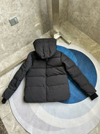 Black and White Puffer Jacket - Men's