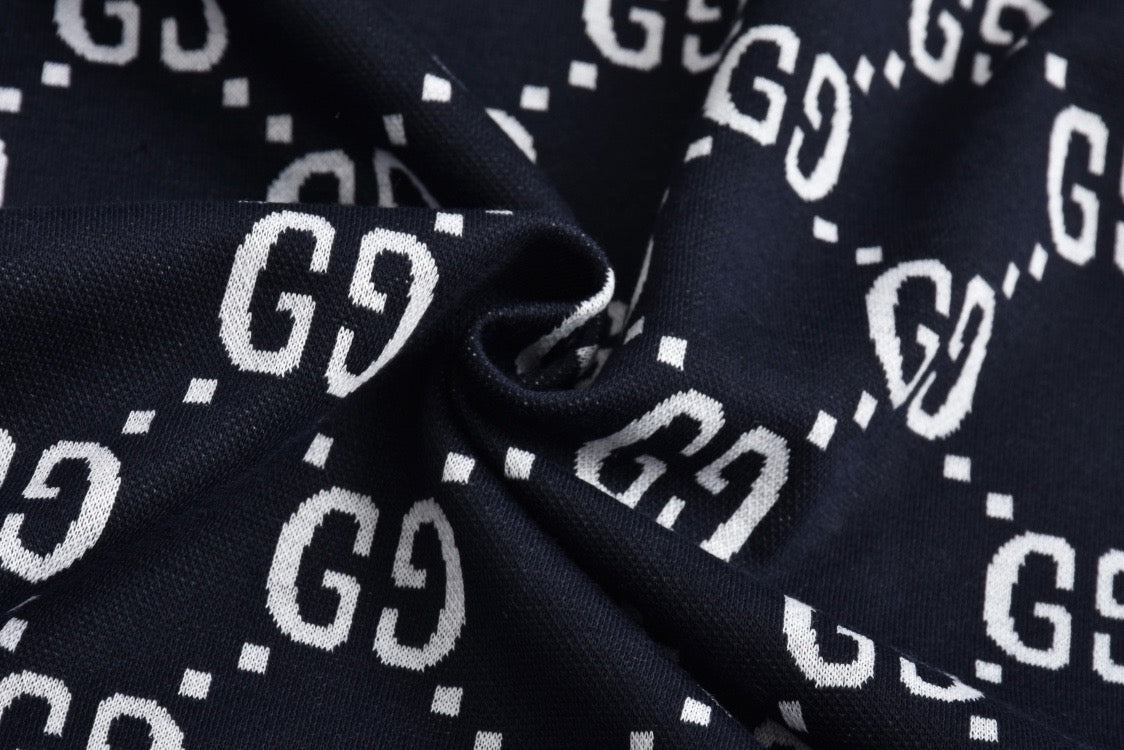 Navy Jersey Monogram Track - Men's