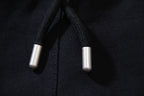Black Cotton Graphic Drawstring - Men's