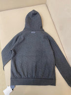 Grey Cotton Plain Zip-Through - Men's