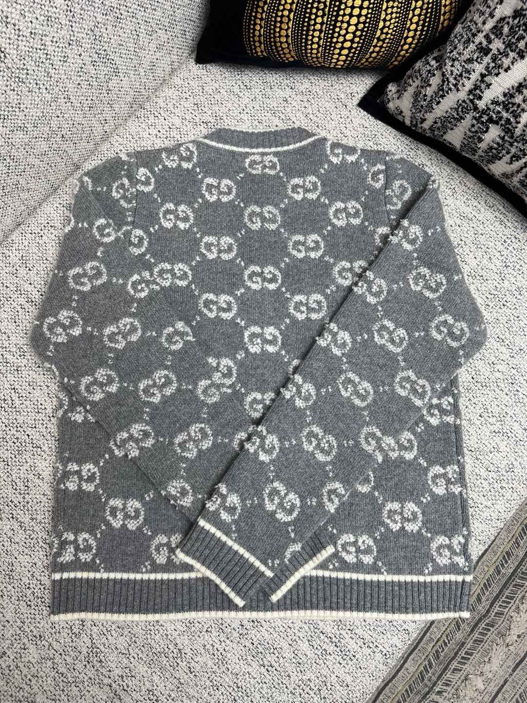 Black Jacquard Monogram Cardigan - Men's