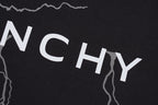 Black Cotton Lightning Print Long-Sleeve - Men's