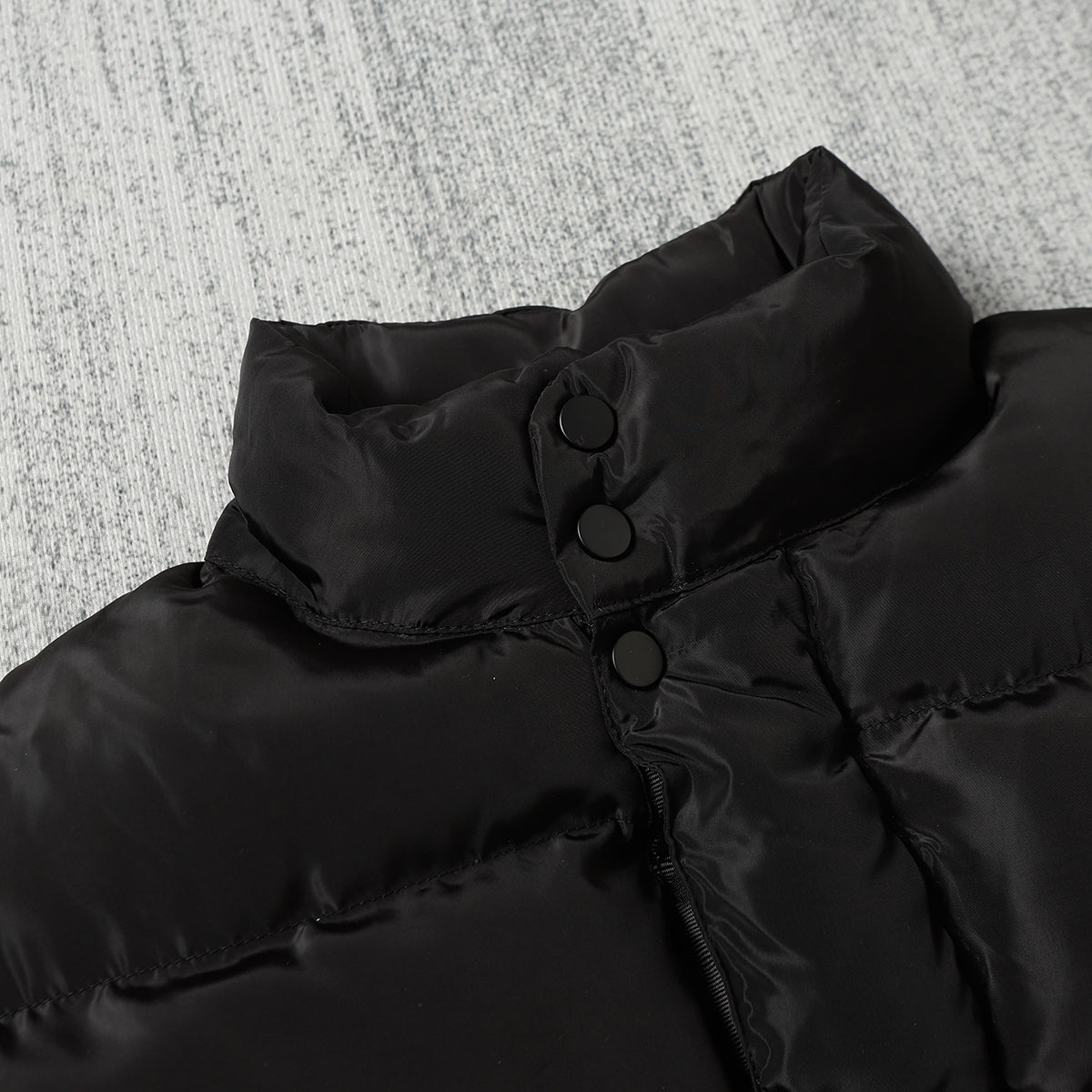 Black and Grey Puffer Jacket - Men's