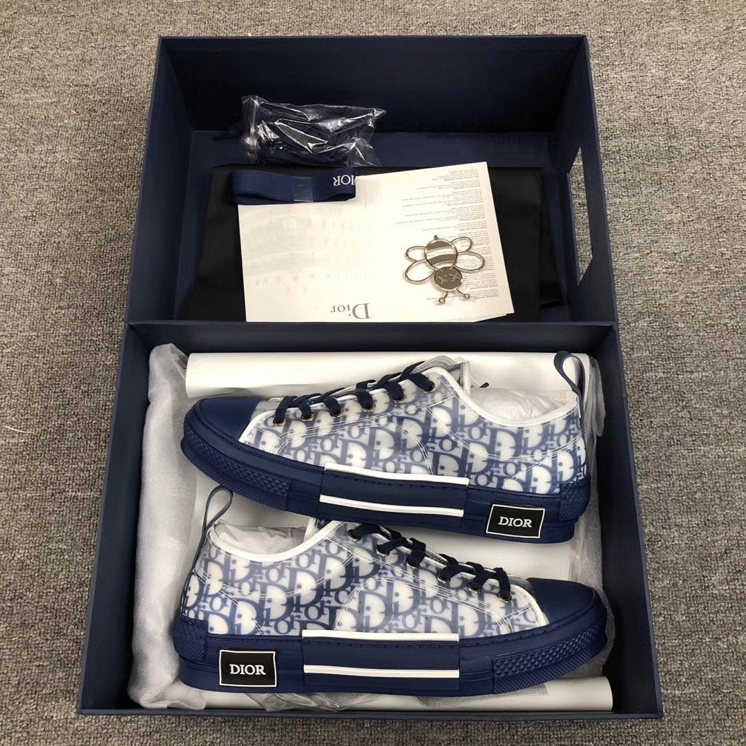 B23 Low Blue Oblique Sole Sneakers