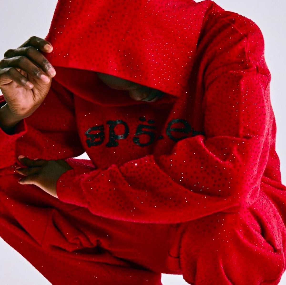 Red Cotton Graphic Pullover - Men's