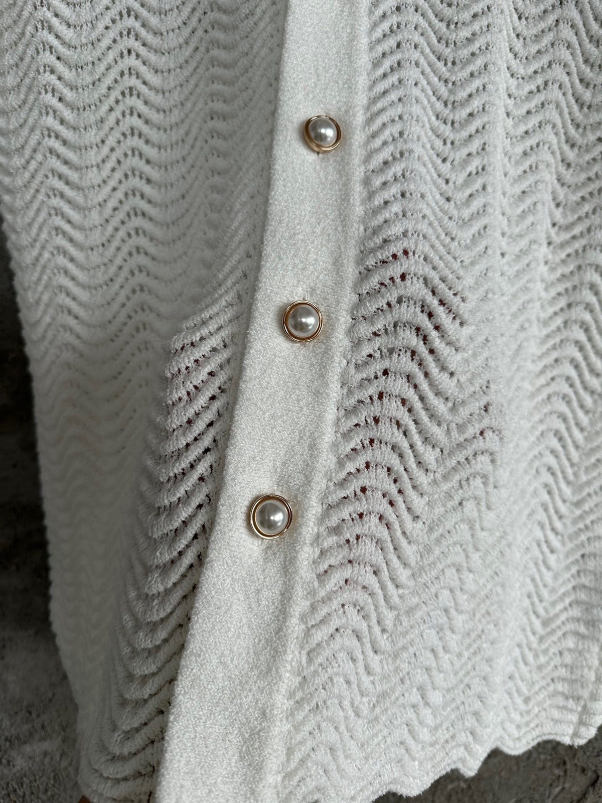 White Knit Pointelle Short-Sleeve - Men's