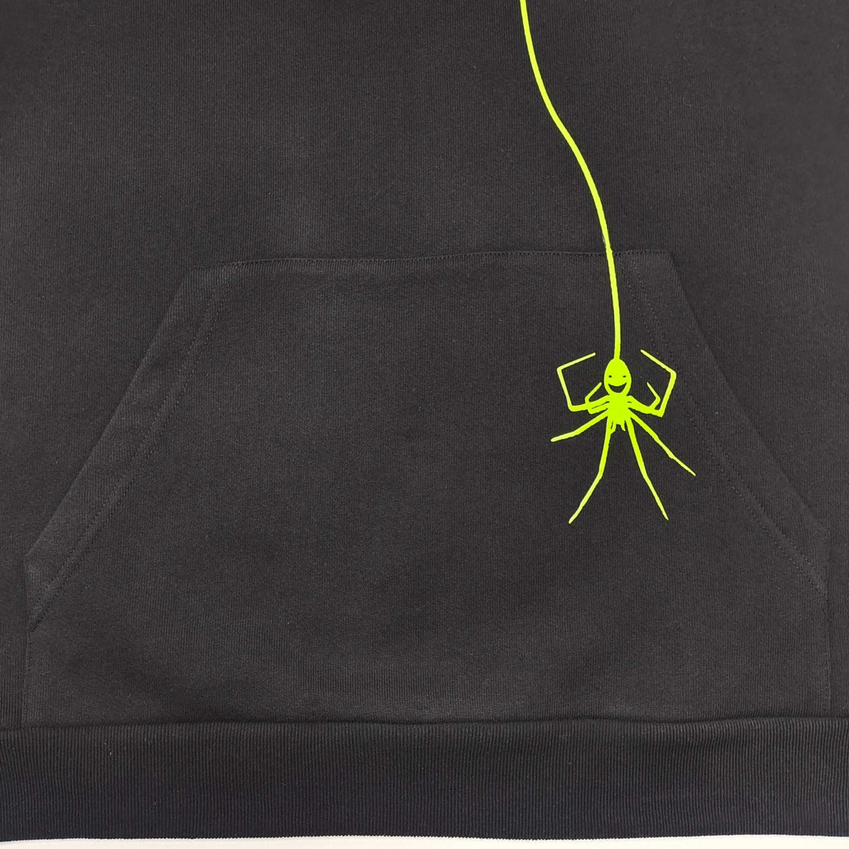 Black Cotton Slogan Pullover - Men's