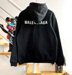 Black Cotton Logo Half-Zip - Men's