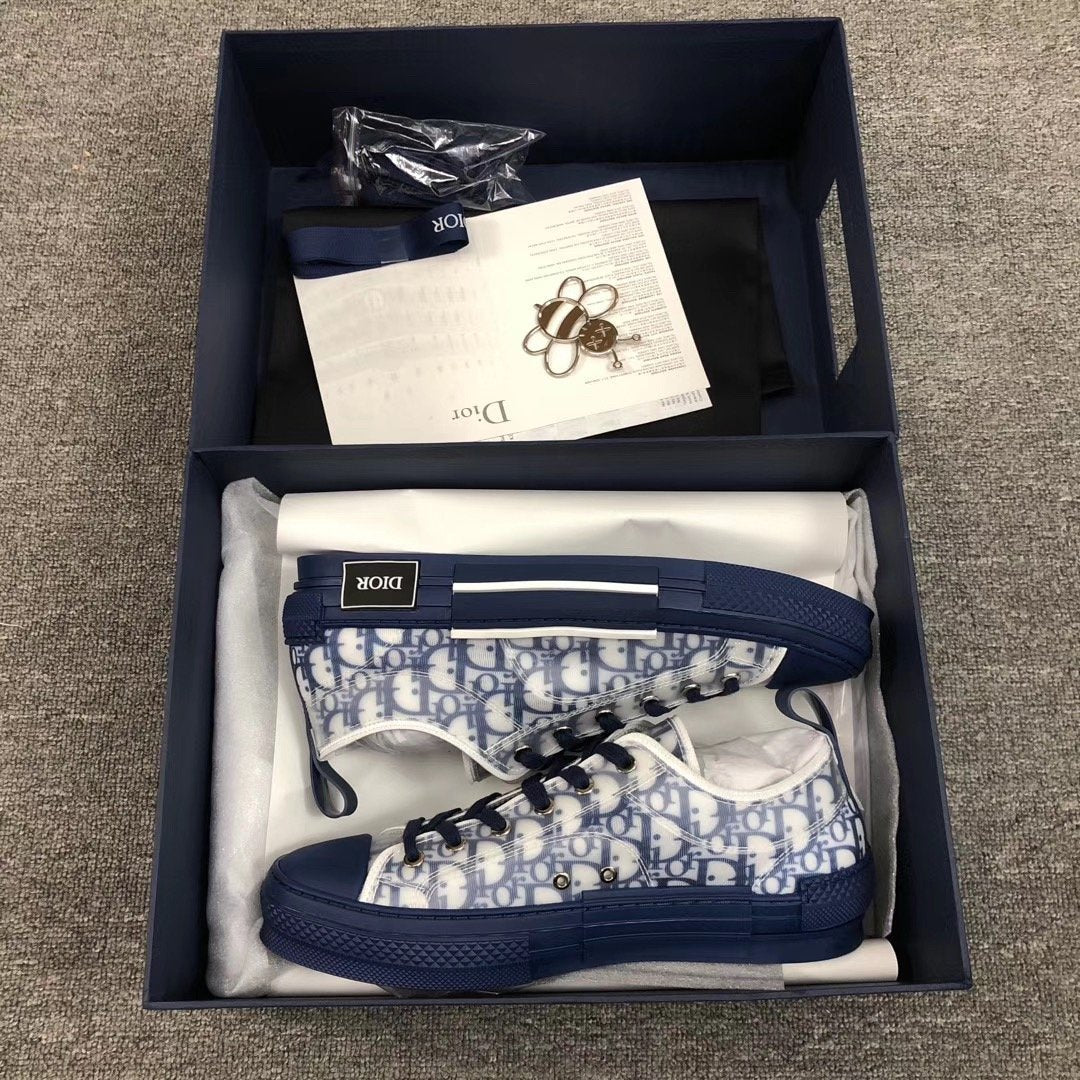 B23 Low Blue Oblique Sole Sneakers