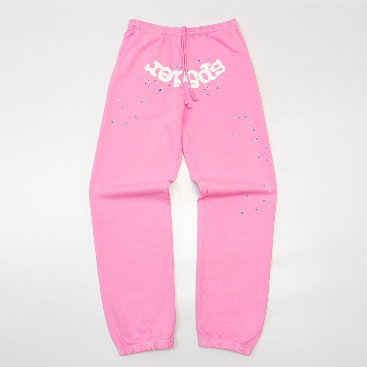 Pink Cotton Arch Text Joggers - Men's