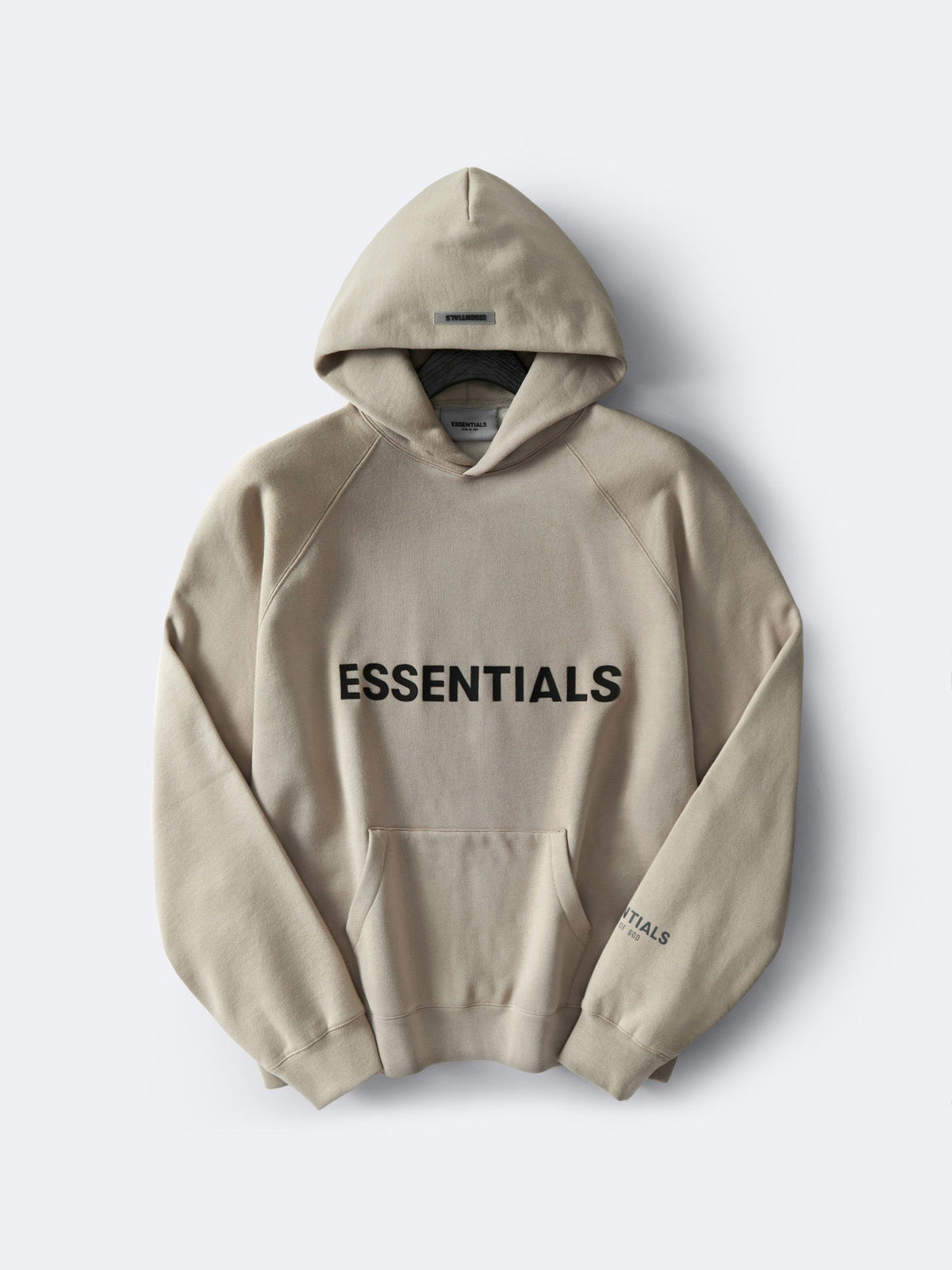 Beige Cotton Logo Pullover - Men's