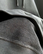 Black Cotton Logo Half-Zip - Men's