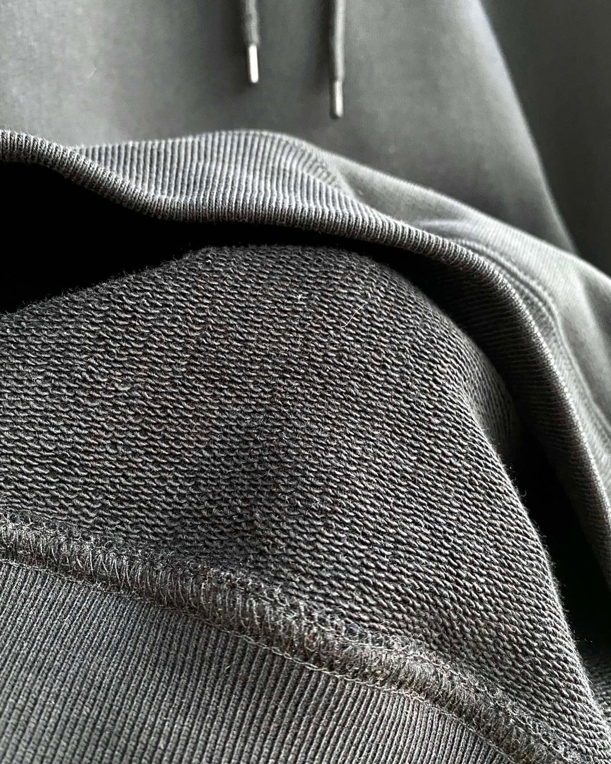 Black Cotton Logo Half-Zip - Men's