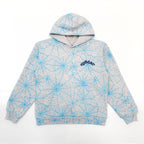 White Cotton Web Print Pullover - Men's