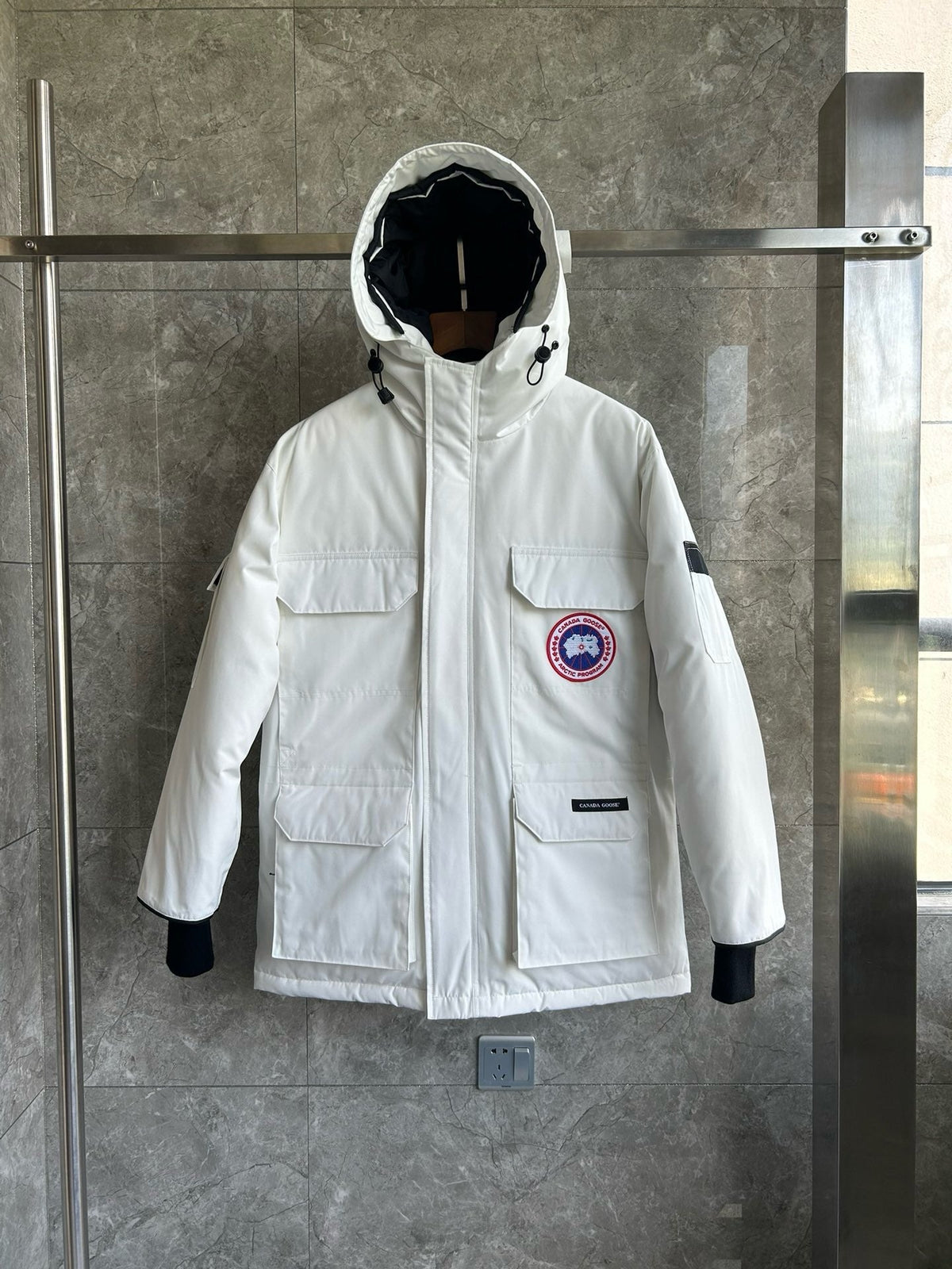 Black and White Parka - Men's