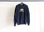 Navy Cotton Logo Crewneck - Men's