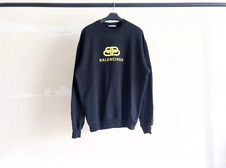 Navy Cotton Logo Crewneck - Men's