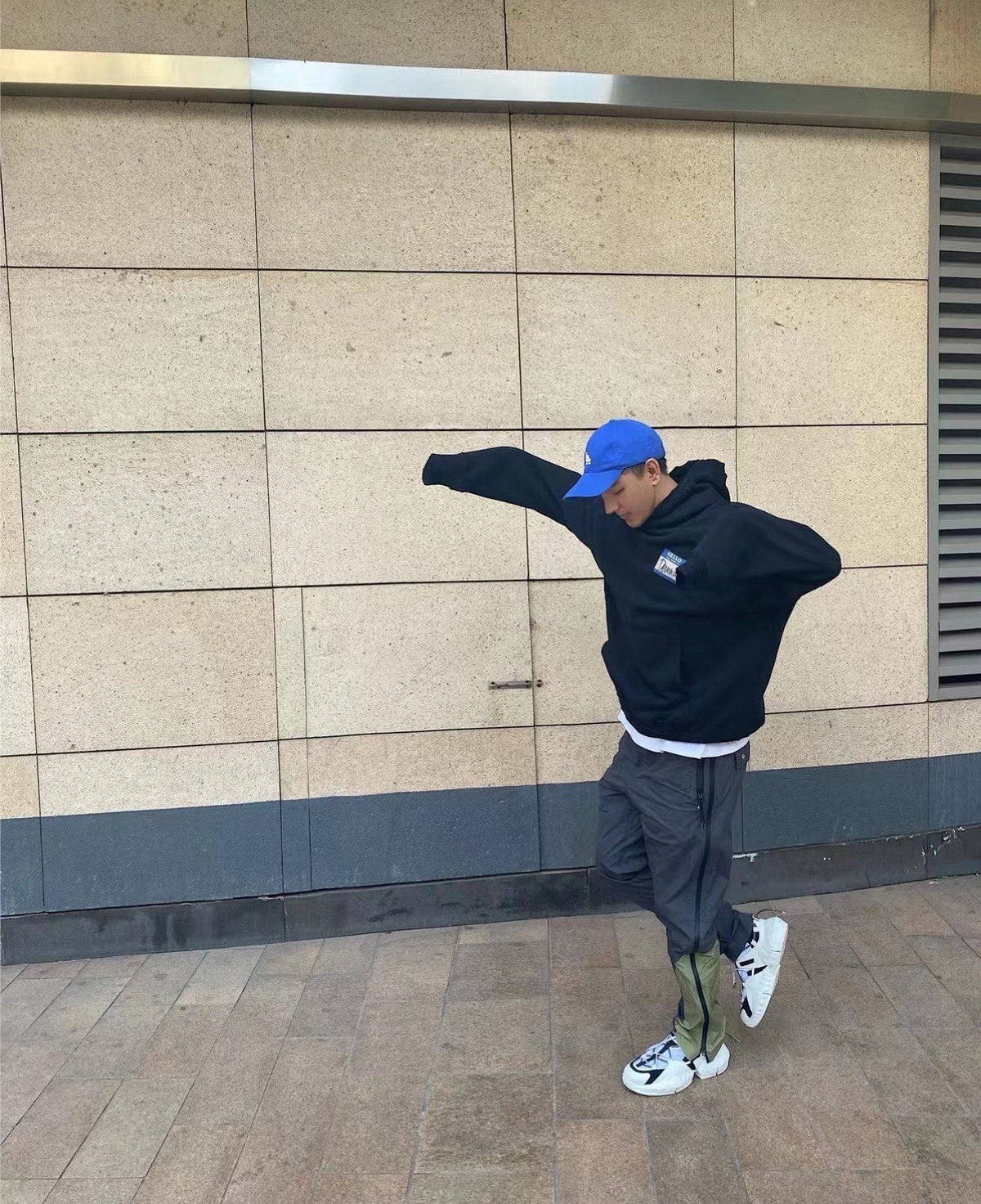 Blue Patch Logo Hoodie - Men's