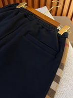 Black Cotton Cuffed Joggers - Men's