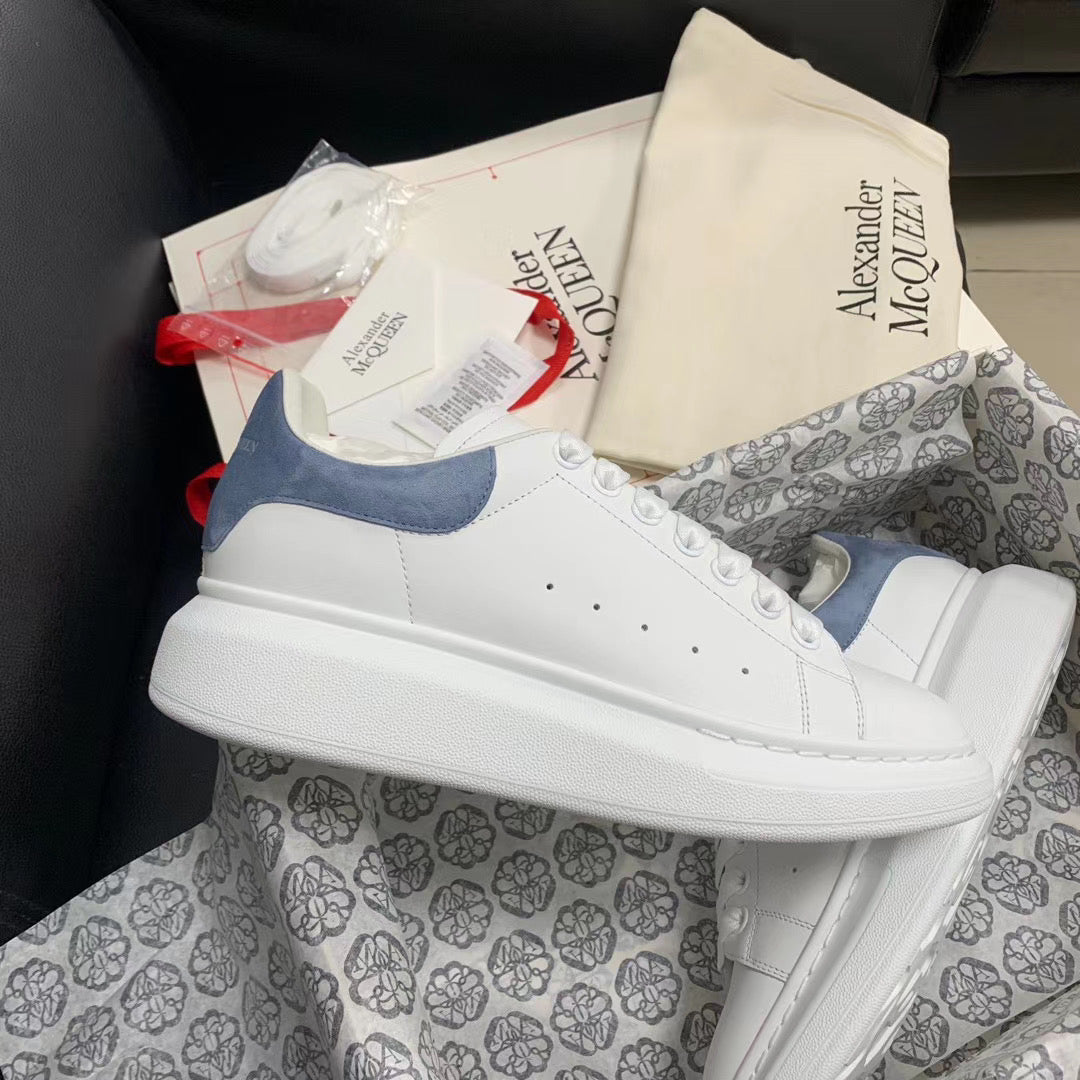 Oversized Dusty Blue Tab Sneakers