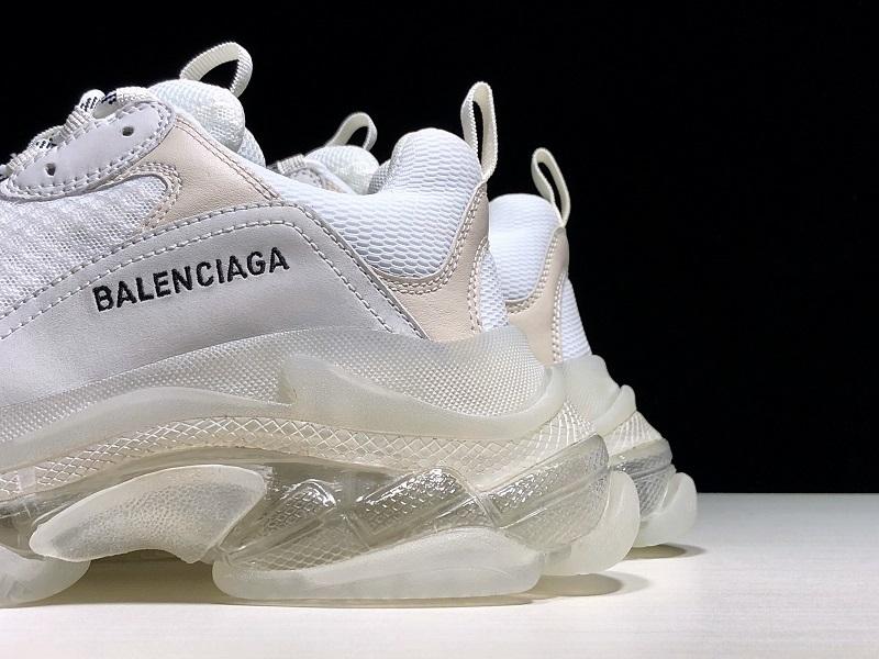 Triple S White Clear Sole Sneakers