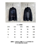 Black Cotton Washed Graphic Pullover - Men's