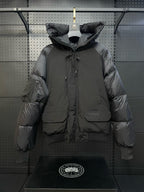 Black and White Puffer Jacket - Men's