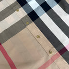 Beige Cotton Exploded Check Long-Sleeve - Men's