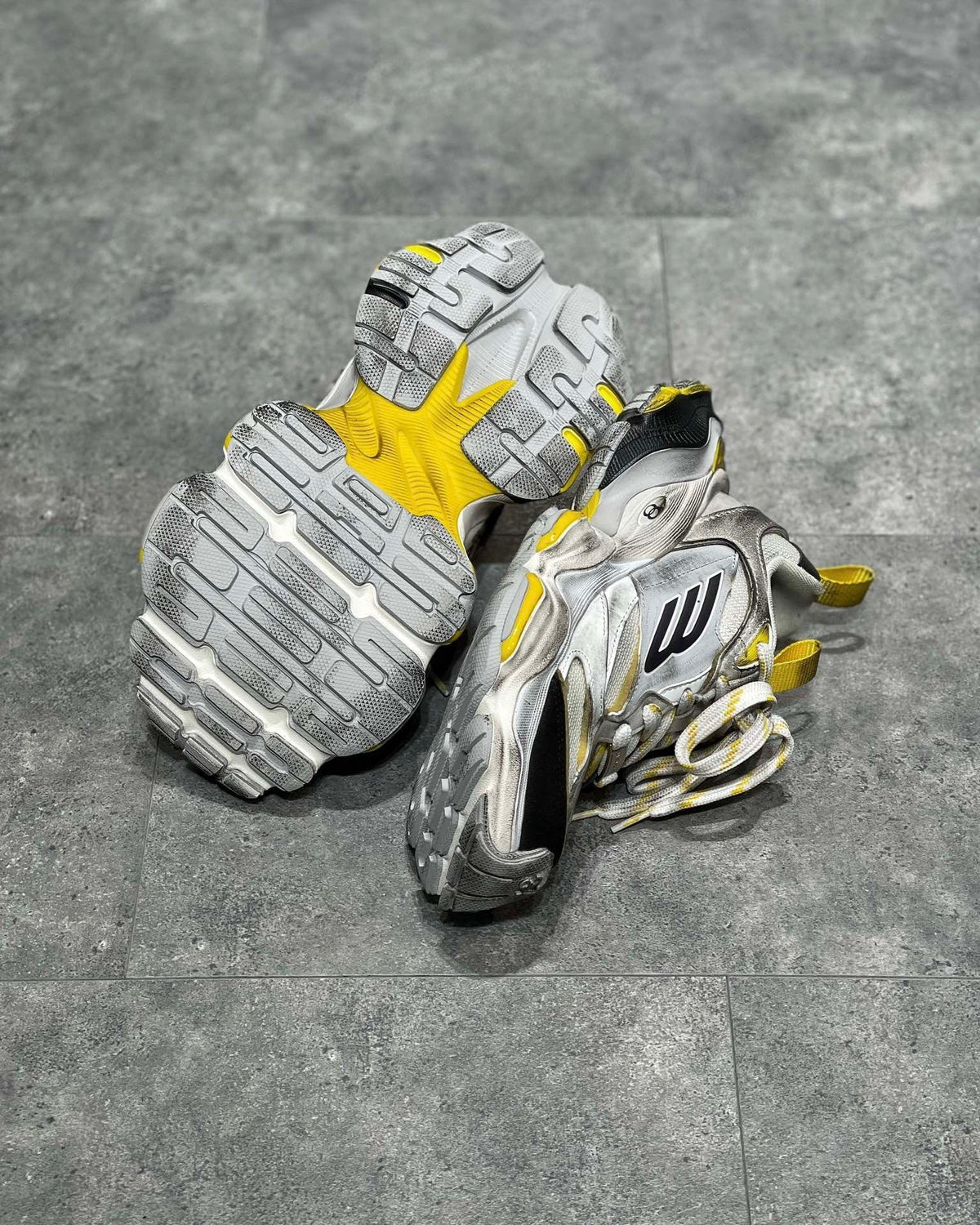 Silvery Yellow Sneakers