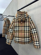 Vintage Check Hooded Jacket - Men's