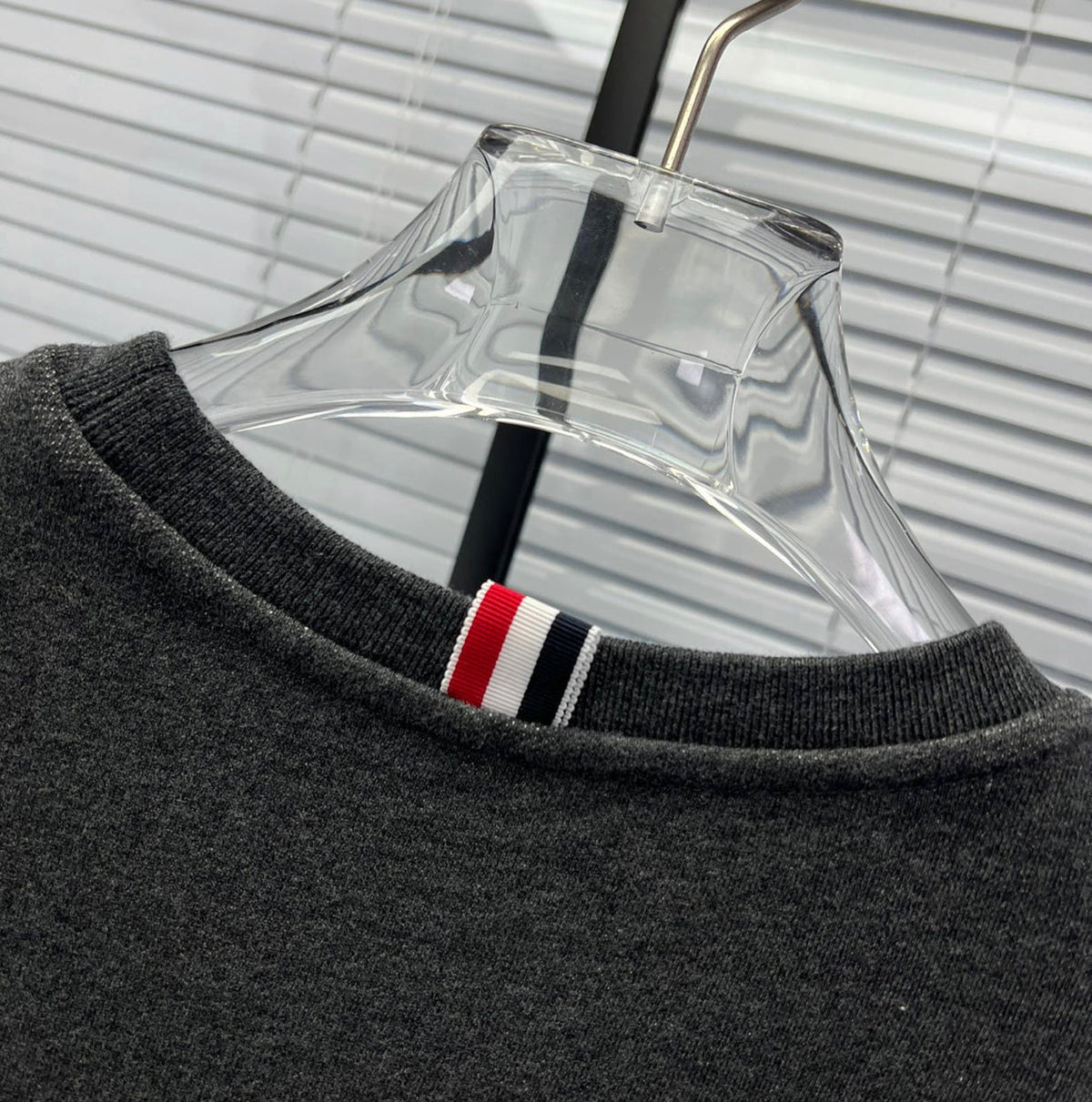 4-Bar Crewneck Navy Loopback - Men's