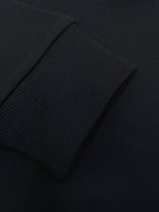 Navy Cotton Label Patch Crewneck - Men's
