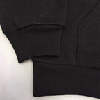 Black Cotton Slogan Pullover - Men's