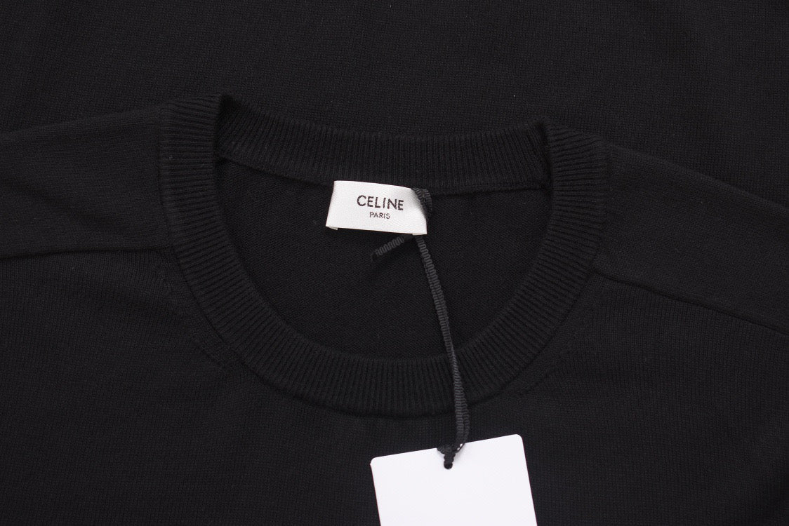 Grey Cotton Chest Logo Long-Sleeve - Men's