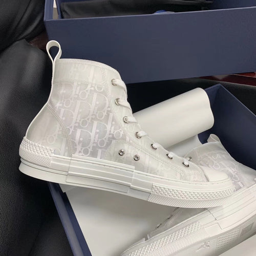 B23 High-Top White Oblique Sneakers