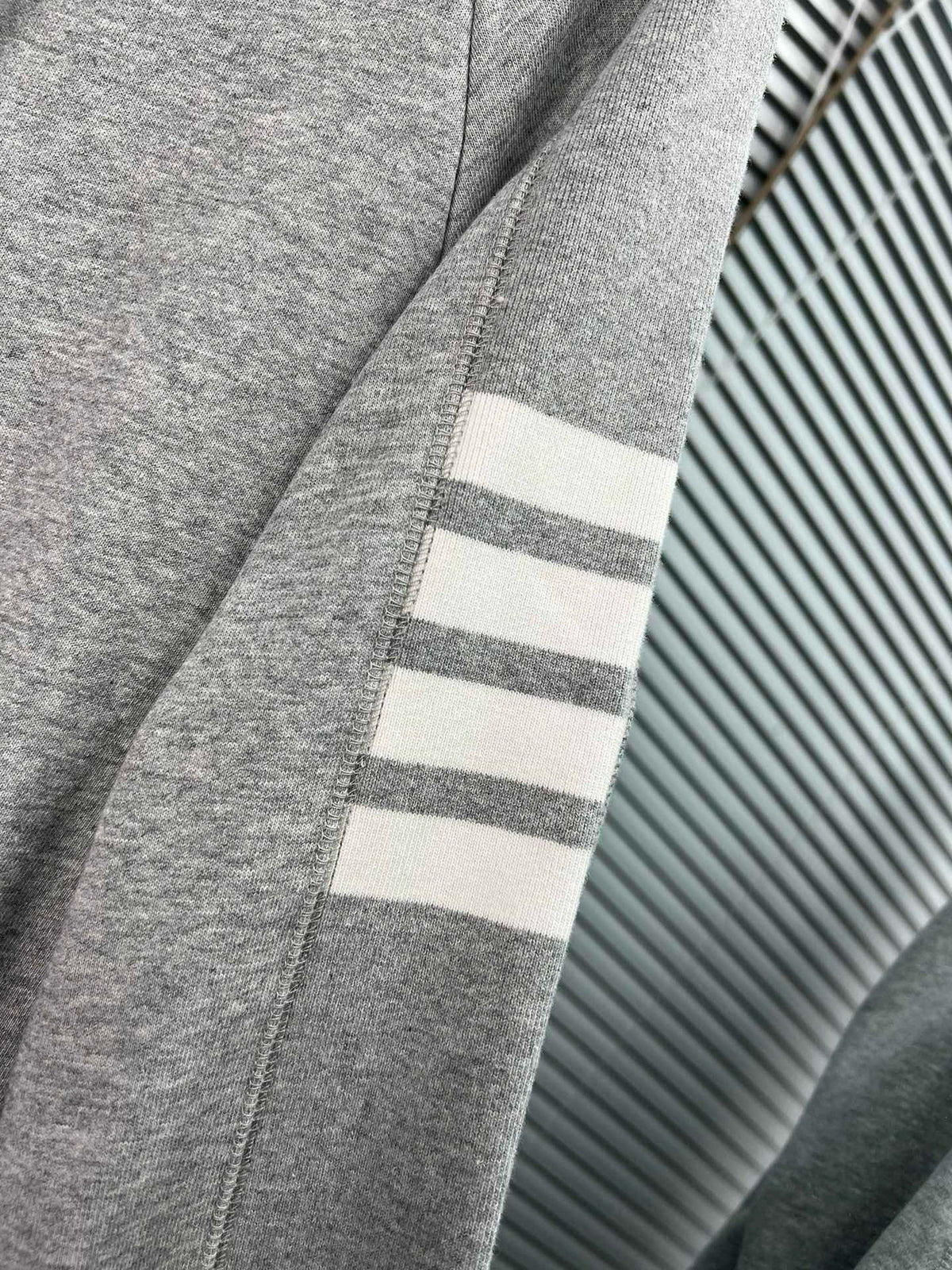 4-Bar Zip Black Hoodie - Men's