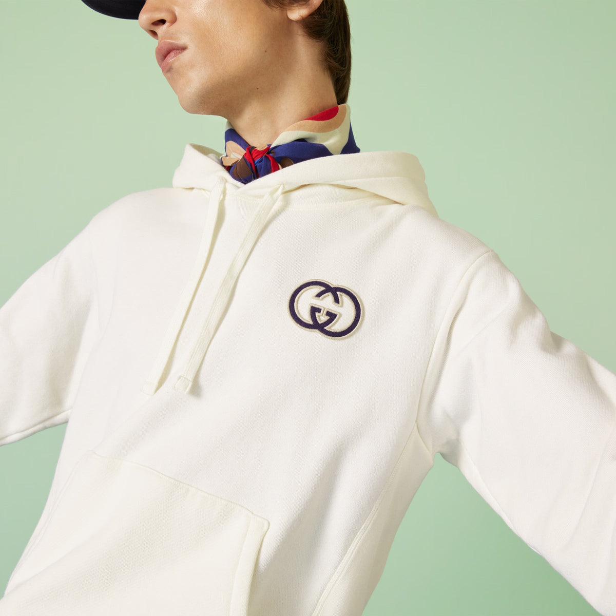 Cotton Jersey Hooded Sweatshirt – here, this cotton jersey sweatshirt features an Interlocking G patch – LUX VERSE Luxury Designer Fashion Outlet