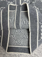 Black Jacquard Monogram Cardigan - Men's